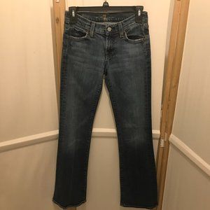 7 For All Mankind Women's Blue Boot Cut Jeans